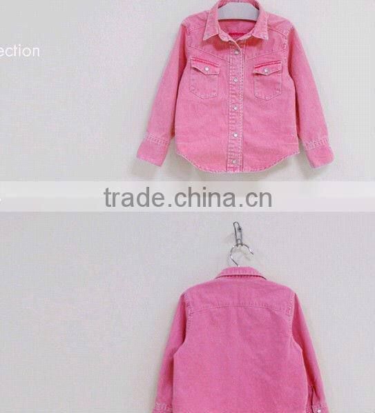 Newest style Autumn/spring season children young girls jean coat