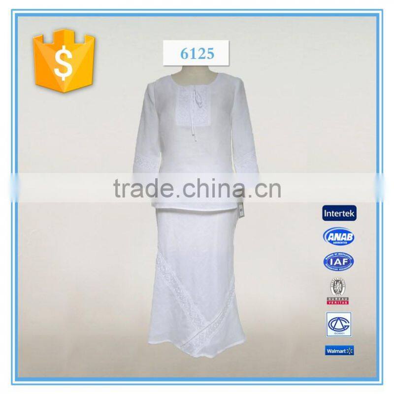 ladies fashinable 2 pcs skirt embroidery church suit