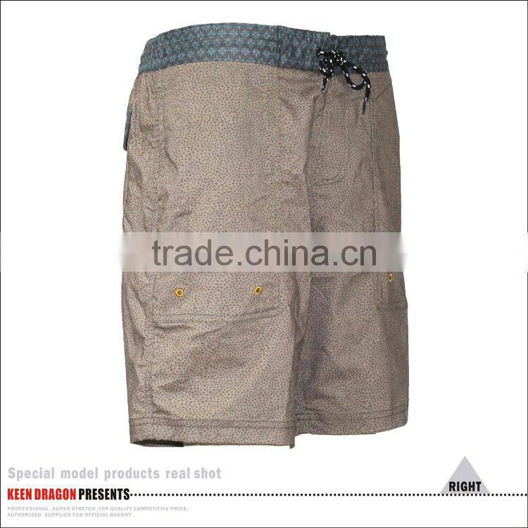 Elastic Waistband Shorts Wholeasle Beachwear With Back Pocket