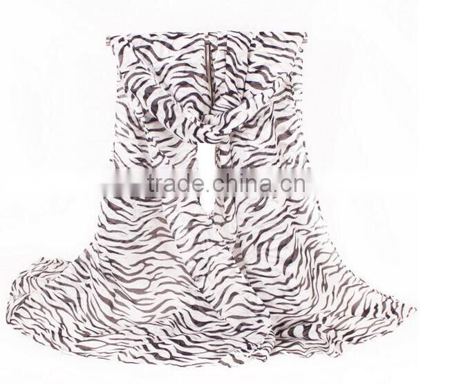 trendy 2016 zebra print women scarf