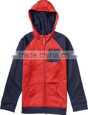 warm fleece lining hoodies full zip-up fleece sweatshirt