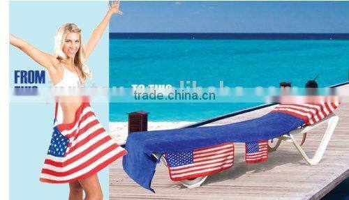 High quality cotton lounger beach towel