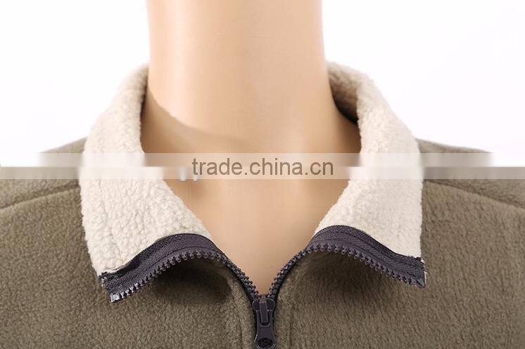 Unisex Cheap Plain windproof Fleece Jacket