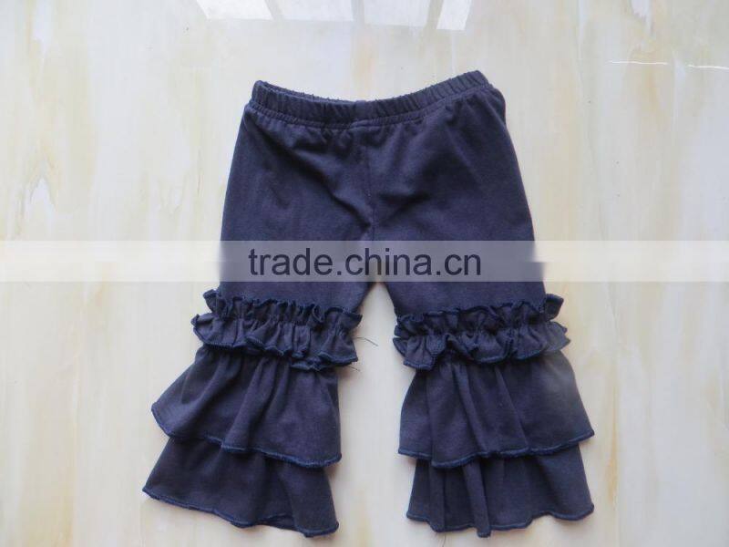 XF-097 Pretty icing ruffle child pants trouser soild color icing ruffle pants