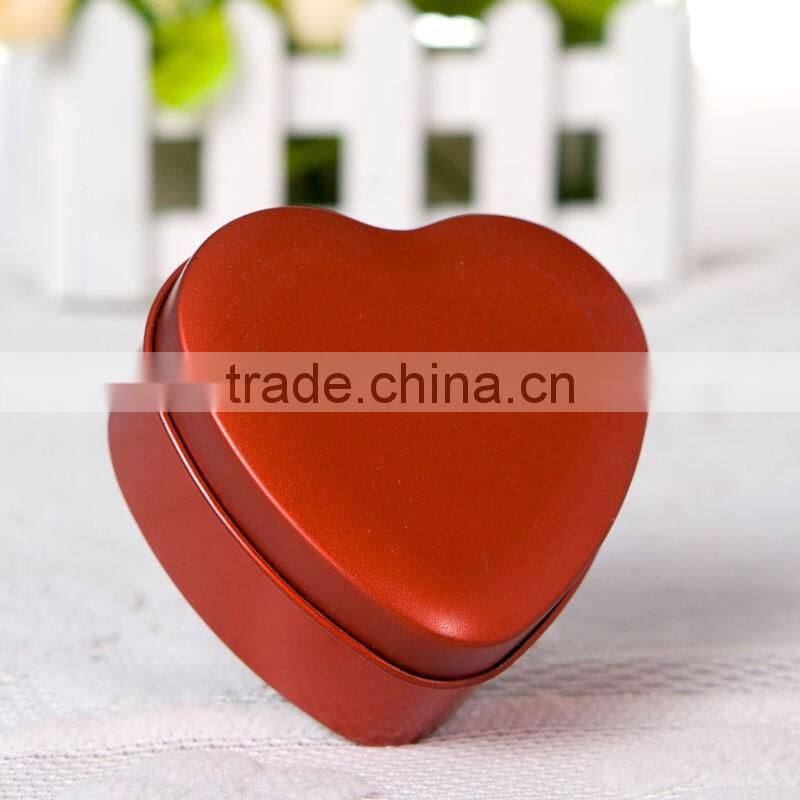 factory custom printed heart shape candy chocolate tin box