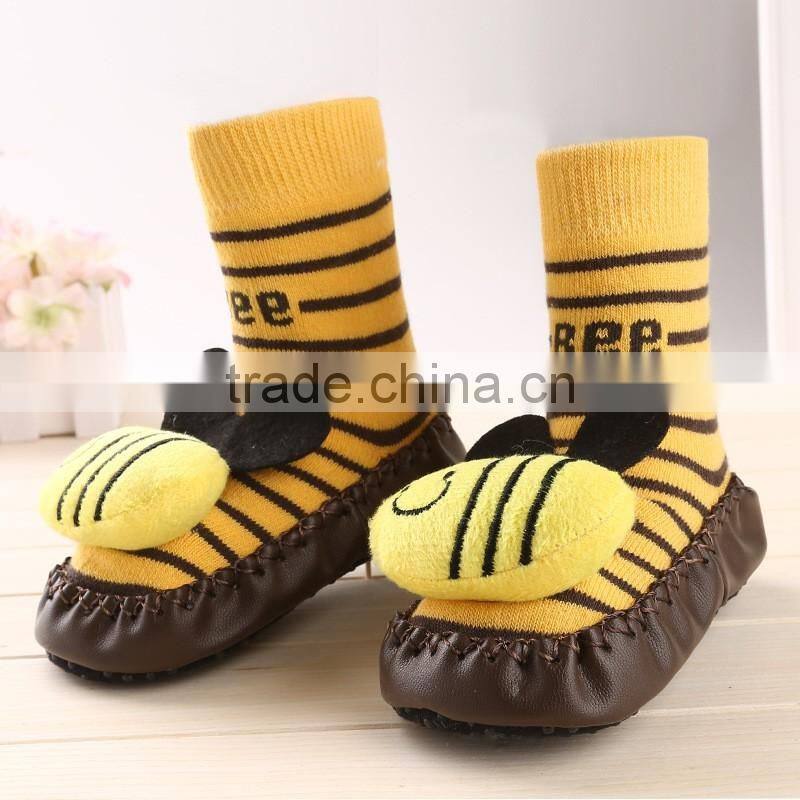 2016 Custom sock wholesale low MOQ cartoon tube baby shoe anti-slip floor sock
