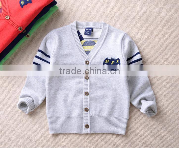 New 2016 Hot Autumn Children Sweater Boys Knitting Cotton Sweater Cardigans