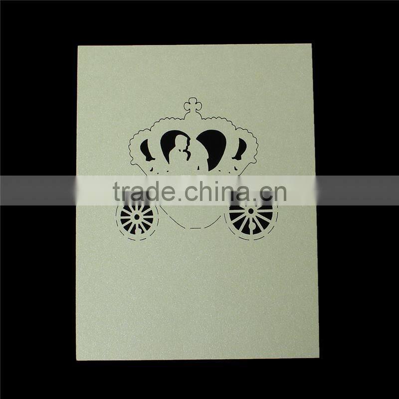 Paper Wedding Party Name Place Cards Crown Hollow Pale Yellow