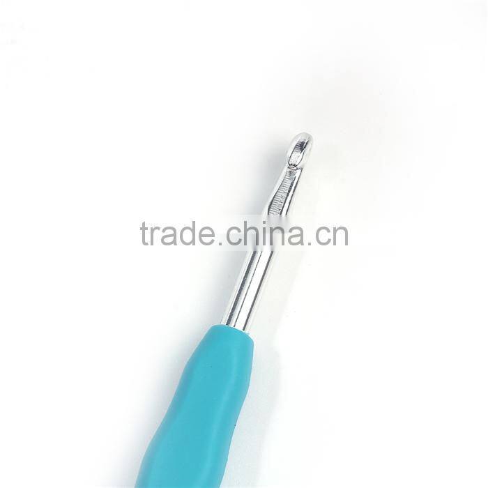 5mm TPR Aluminum Crochet Hooks Deep Blue 13.9cm(5 4/8") long, 2 PCs