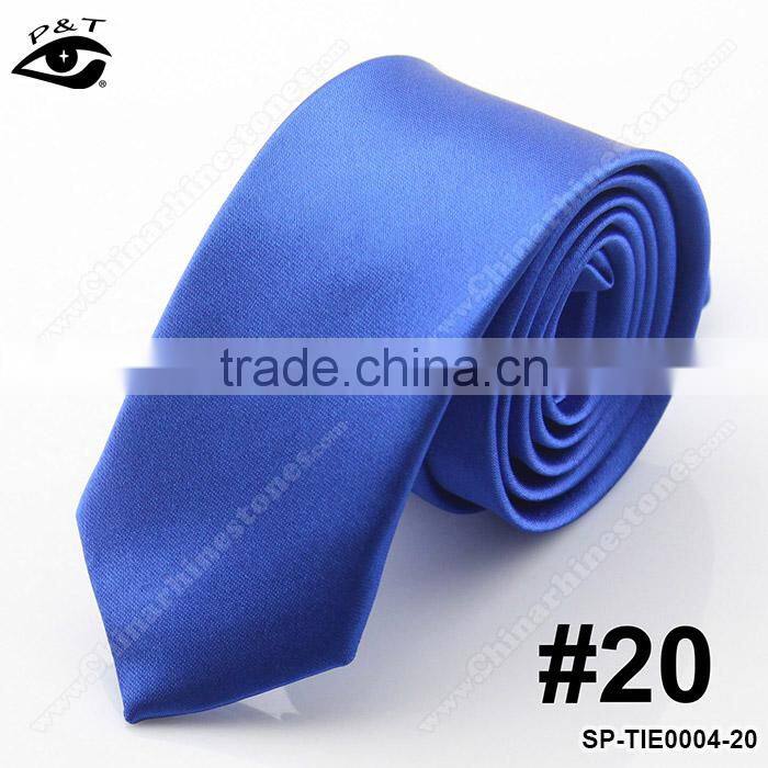 24 Colors Wholesale 100% polyster skinny ties for men skinny Men neck tie custom neckties fabric bow ties