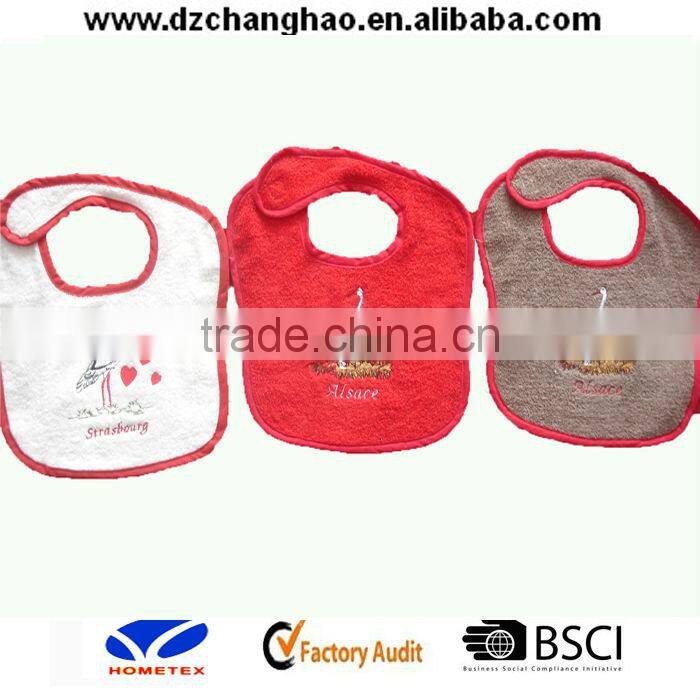 customized design baby bib with embroider