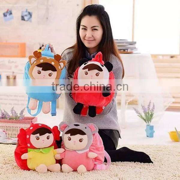 Funny colorized plush bag for kids/kids plush handbag