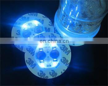 60*3mm good qualiy led bottle mats led bottle sticker coaster