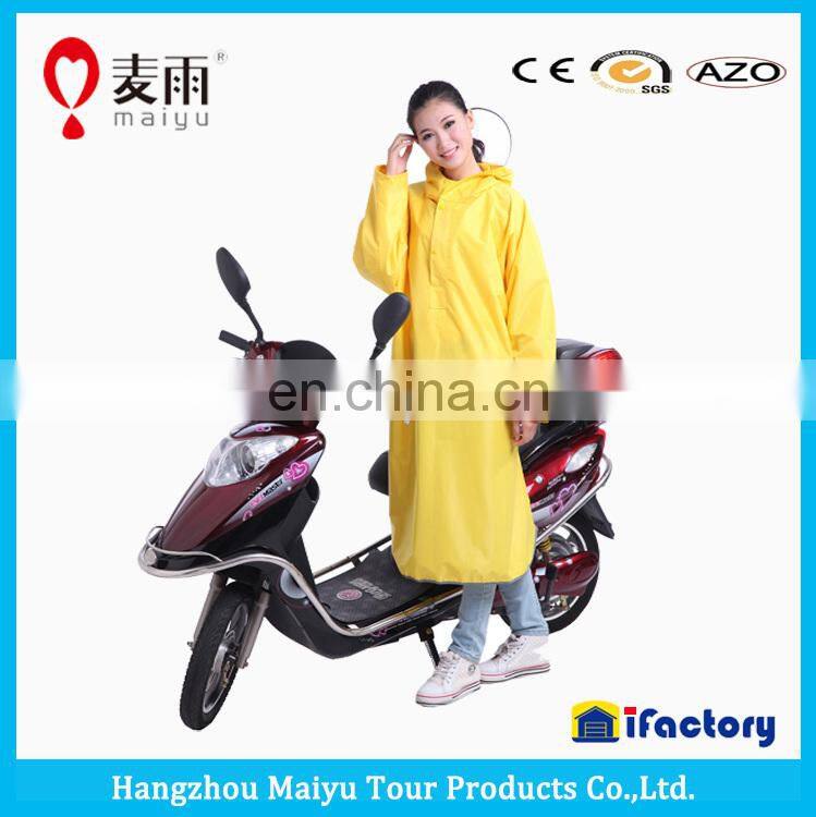 Maiyu 028 unisex waterproof poncho raincoat sewing pattern for bike