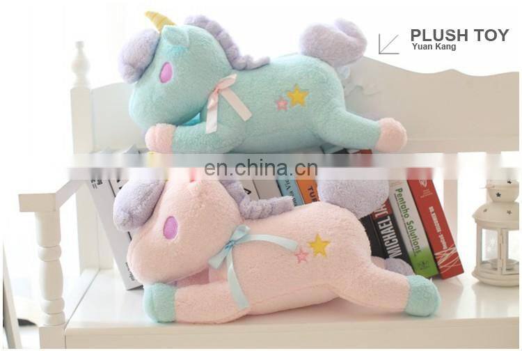 Custom stuffed unicorn backpack toy plush unicorn school bag