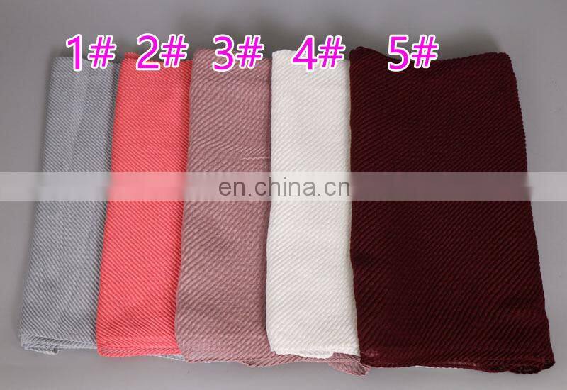 customize wholesale women stylish dubai muslim scarf hijab wrinkle scarf hijab