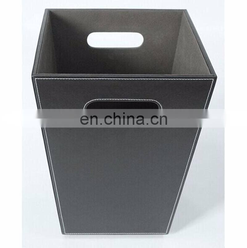 Factory direct sale acrylic pu garbage bin leather garbage can acrylic pu garbage bin
