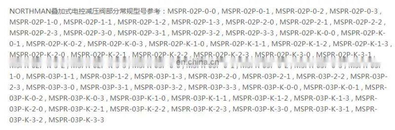 Trade Assurance MSPR-02 MSPR-03 Hydraulic Solenoid hydraulic Valve