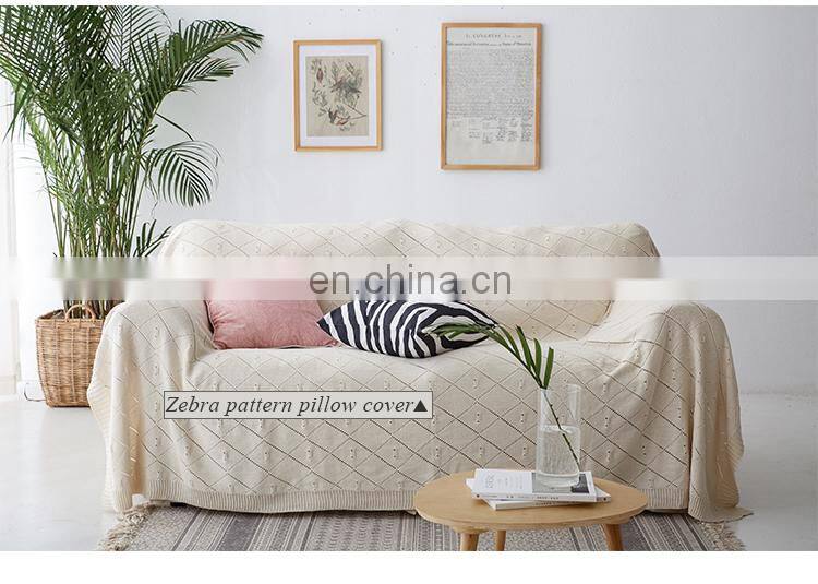 RAWHOUSE hot sale Ivory white Claret Navy blue knitted cotton blanket