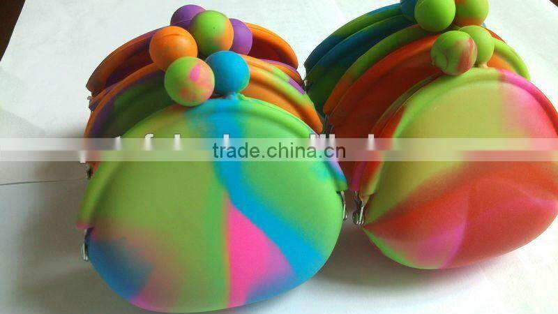 attractive silicone smart wallet Fancy coin purse Jelly coin purse for girls