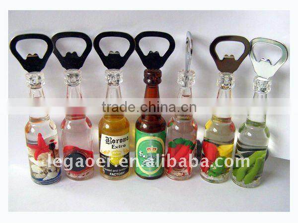 Promotion Custom Logo Printed Bottle Opener, Acrylic Bottle Shape Opener