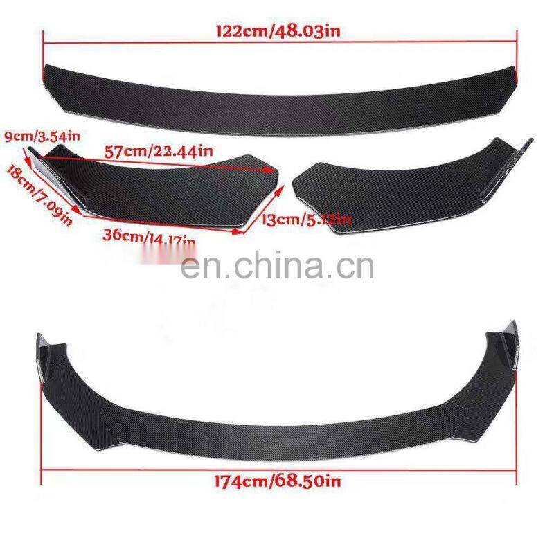 Car Accessories Parts Front Bumper Spoiler Skirt Protector Lips changzhou factory keyray
