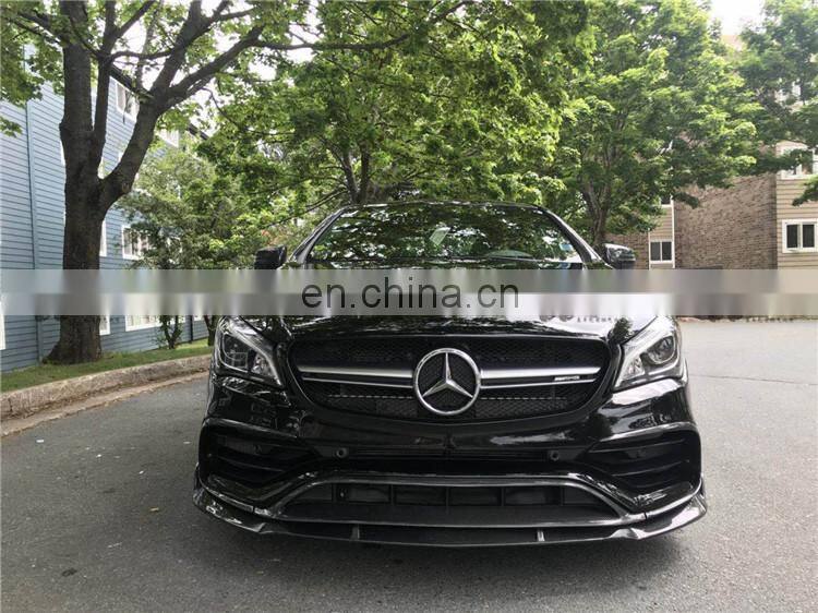 High quality carbon fiber body kit for Mercedes Benz CLA class CLA45 A&mg front lip rear lip side skirts and wing spoiler