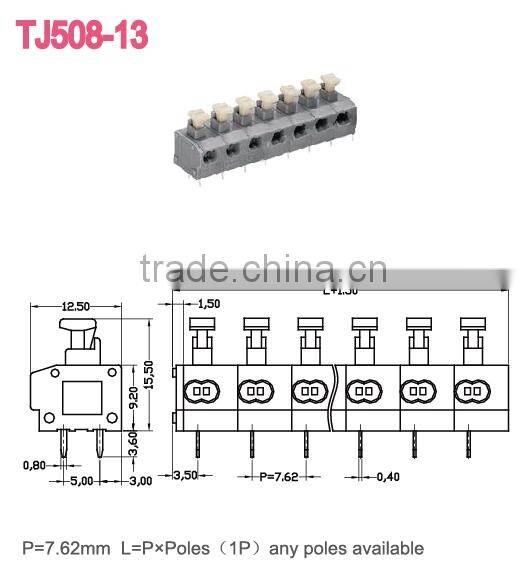 Alibaba China Best Selling Electronic Telephone Spring Clamp Terminal Block