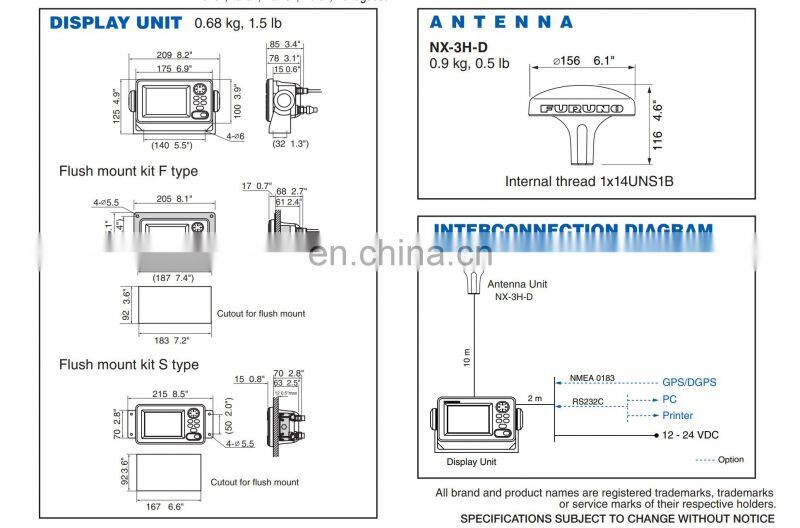 Marine electronics maritime navigation communication IMO GMDSS dual frequency FURUNO NX-300 NAVTEX navigational telex receiver