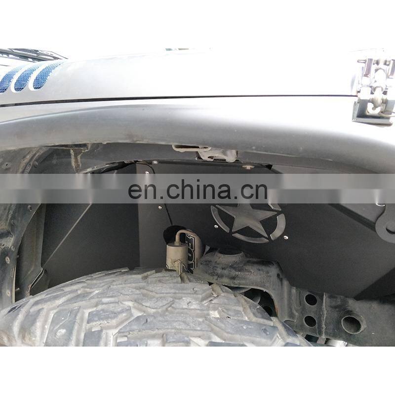 Auto Aluminum Front Inner Fender Liner without Light for Jeep Wrangler JK Car Accessories
