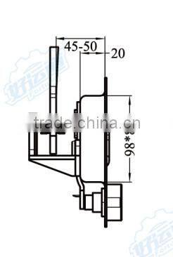 03104 Truck door handle lock paddle slam lock