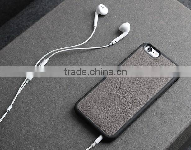 high quality pebble genuine leather case for iphone 6 / 6S plus cow leather case