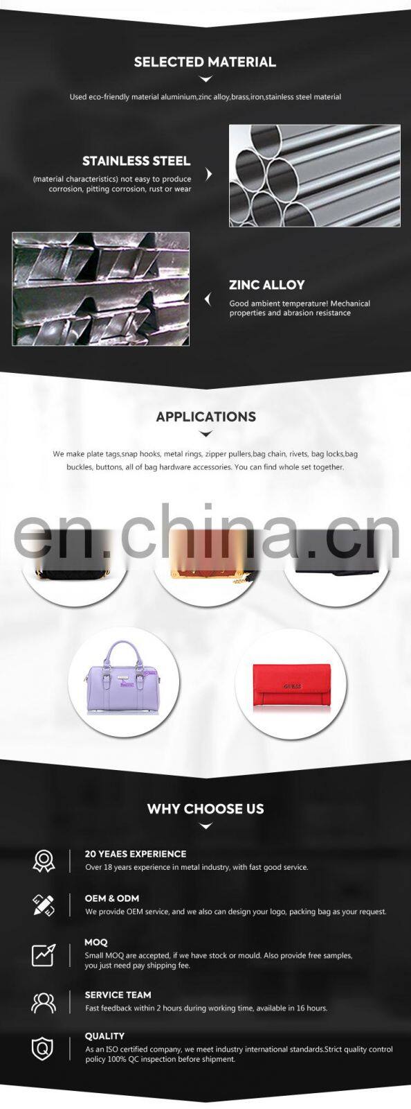 Manufacture3D Metal Bag Label Bag Logo Labels Custom Handbag Label