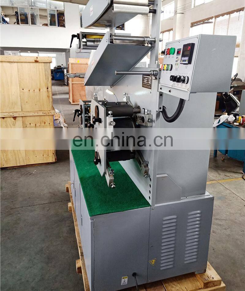 UGS31S 3 plus 1 color Automatic portable apparel clothing label flexo Printing machine, Roll to roll fabric ribbon printer