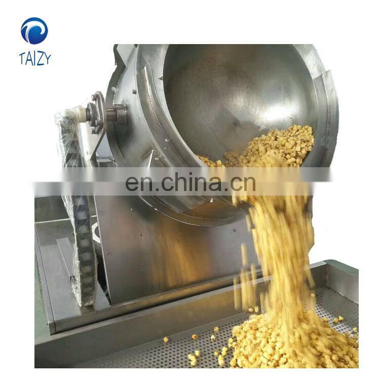 Caramel popcorn making machine Cretors hot air popper corn puff snacks food machine