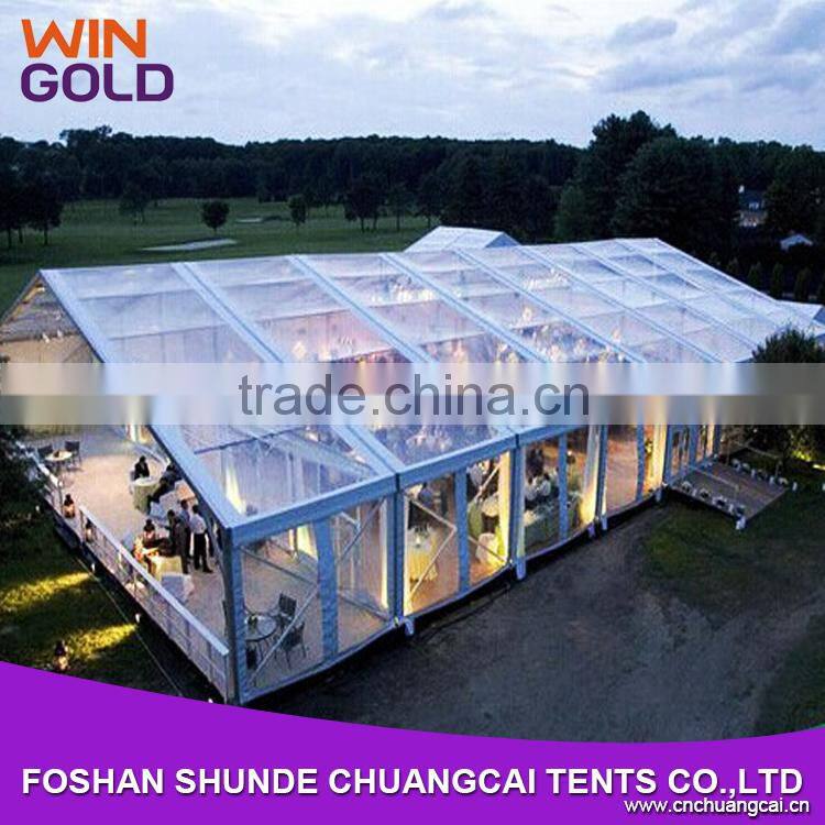 2015 Commercial 15x30m transparent party tent for outdoor event clear span structures
