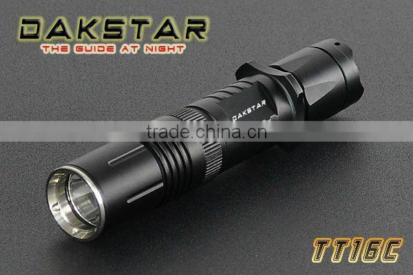 DAKSTAR TT16C 950LM CREE XML T6 18650 Superbright Emergency Aluminum Tactical LED Rechargeable Flashlight