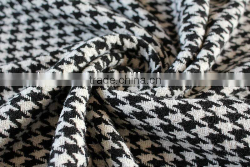 Trendy Houndstooth Wool Fabric