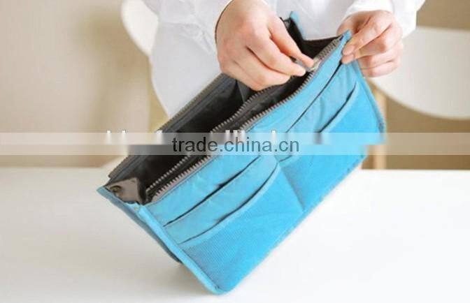 Modern stylish mesh cosmetic bag