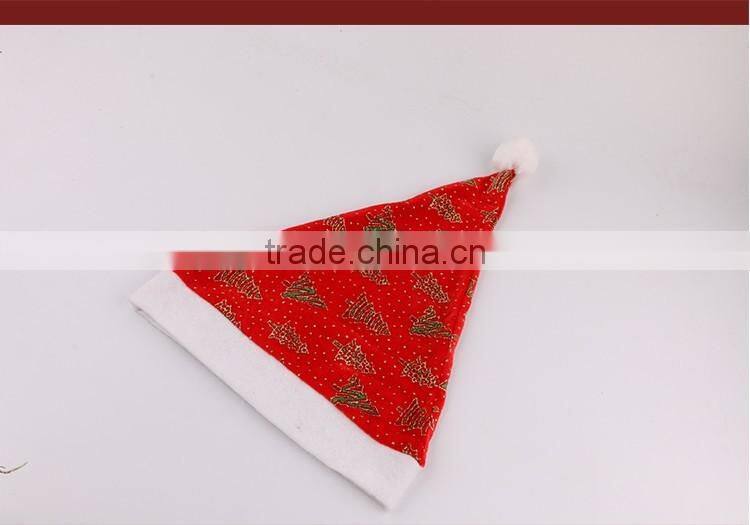 2016 Promotion Hot Selling Christmas Ornaments Xmas Tree Santa Hat OEM Wholesales Christmas Hat