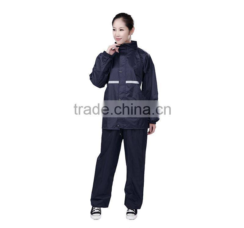 pvc polyester pongee rain coat suit