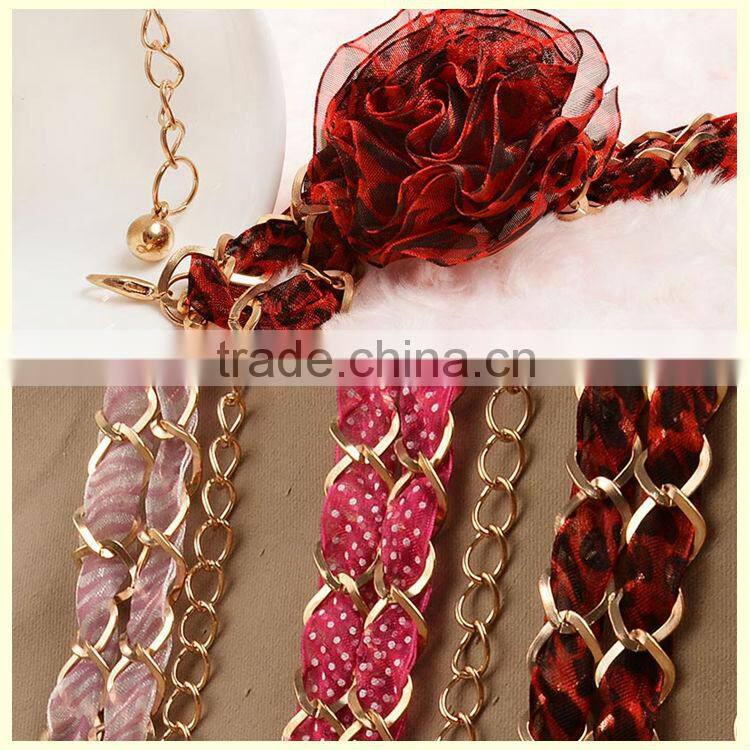 Body jewelry 2014 hot new red leopard lace flower waist belly chains