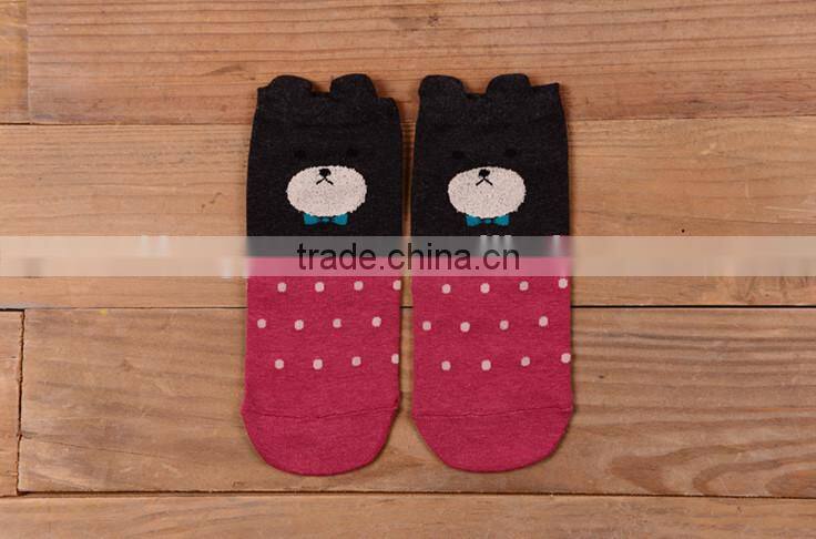 women knitting anti-slip cotton socks