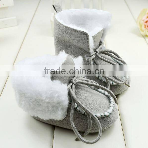 New hot baby shoes boots boots warm grey color baby Toddler shoes