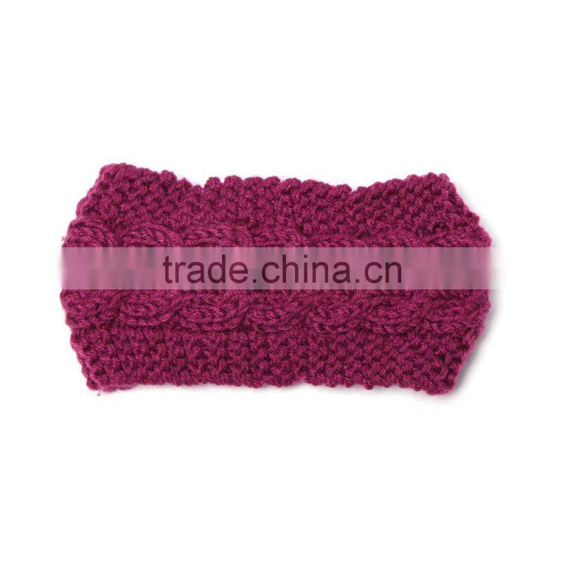 Women Handmade Plain Wide Elastic Headband