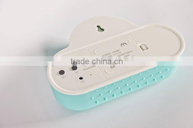 Creative Voice Alarm / clouds clock / children small bedside alarm clock / mute luminous electronic clock watch wall clock