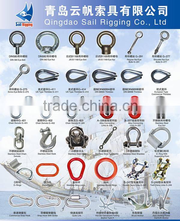 High Quality Stainless Steel US Type G411 Wire Rope Thimble