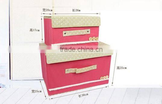 AN1060 ANPHY colorful non-woven fabric cloth storage box & bin 38*25*25 cm,26*20*17 cm
