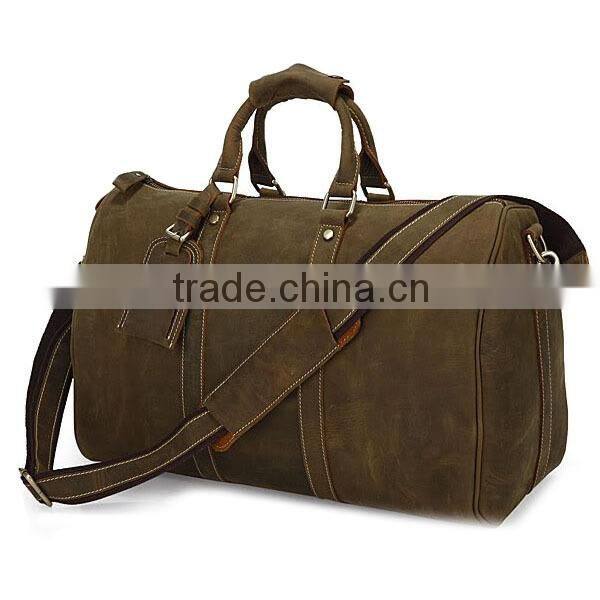 2014 fashion shoulder travel bag,real leather travel bag,travel shoulder bag for men