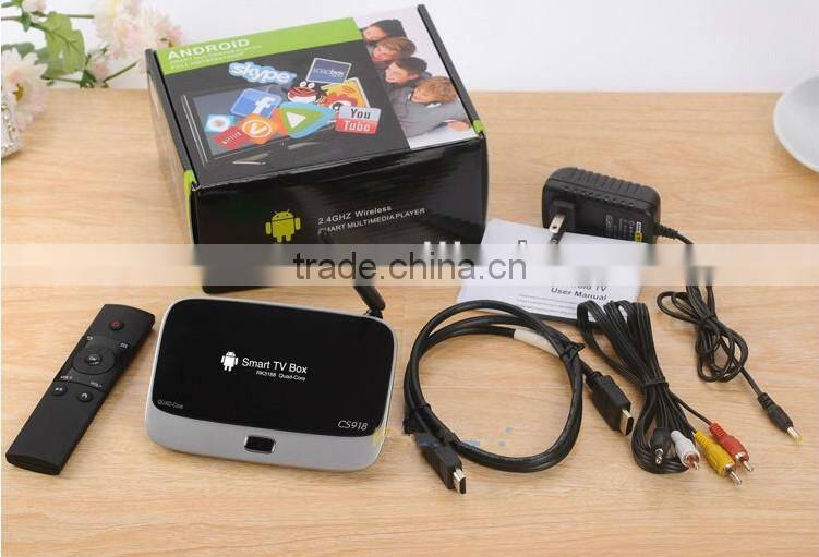 RK3188 quad core media player hd RK3188 smart tv box build-in web camera and bluetooth from China